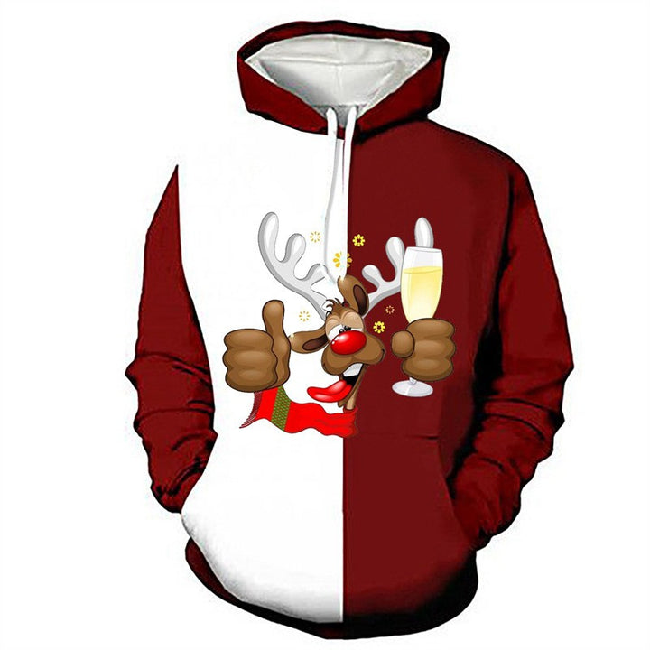 Damen Lustiger Kapuzenpullover mit Weihnachtsmotiv Drune