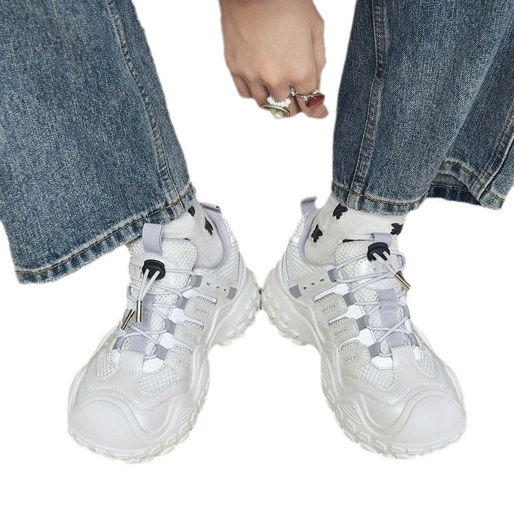 Damen Sportliche Chunky Sneakers mit atmungsaktiver Mesh-Oberfläche und robustem Profil Drune