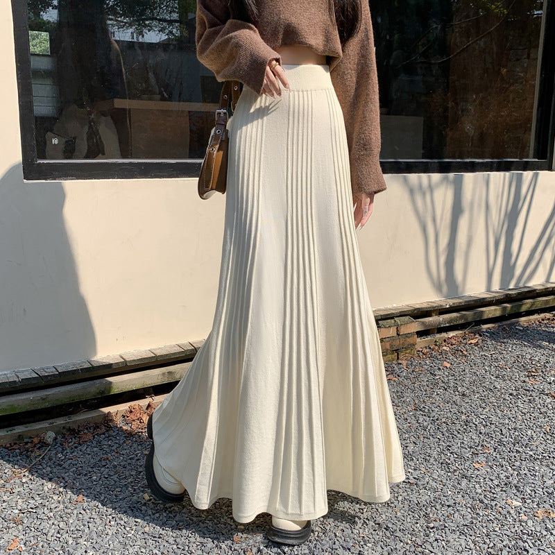 Damen Plissierter Maxirock mit hohem Bund Drune 1787632235