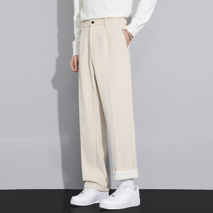 Herren Bequeme Weitgeschnittene Chino-Hose