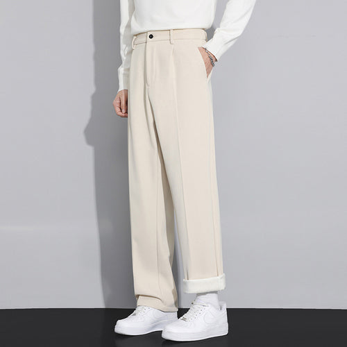 Herren Bequeme Weitgeschnittene Chino-Hose
