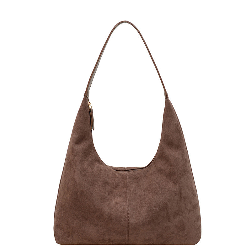 Damen Wildleder-Effekt Slouchy Hobo Tasche Drune