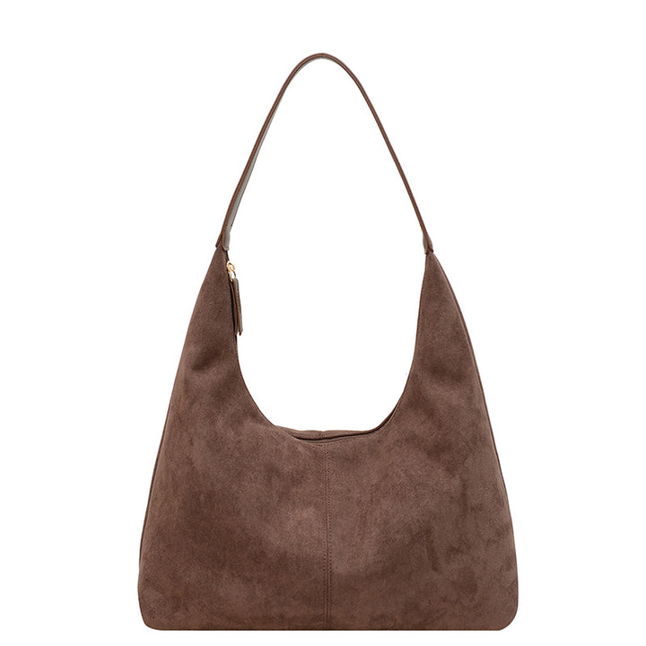 Damen Wildleder-Effekt Slouchy Hobo Tasche Drune