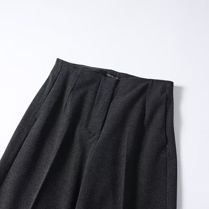 Damen Hochtaillierte Bügelfalten-Hose mit weitem Bein und klassischem Tailoring Drune
