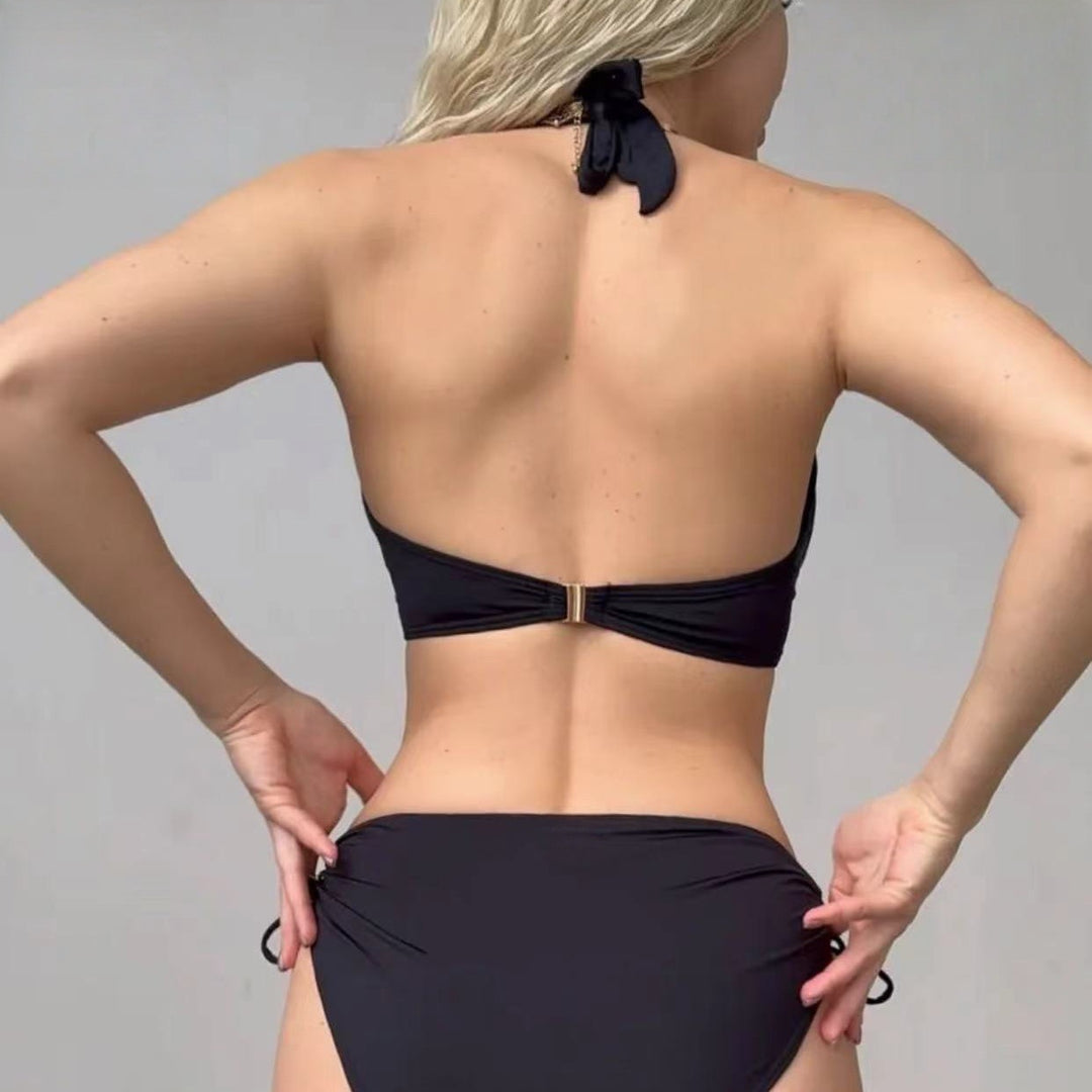 Damen Triangel-Bikini mit modischem Schnitt und dekorativem Verschluss Drune
