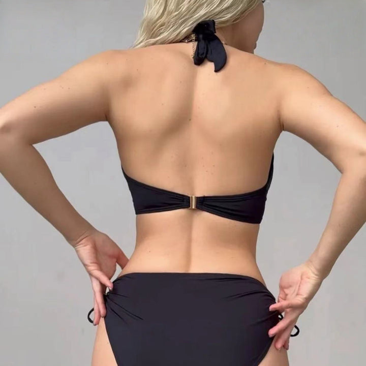 Damen Triangel-Bikini mit modischem Schnitt und dekorativem Verschluss Drune