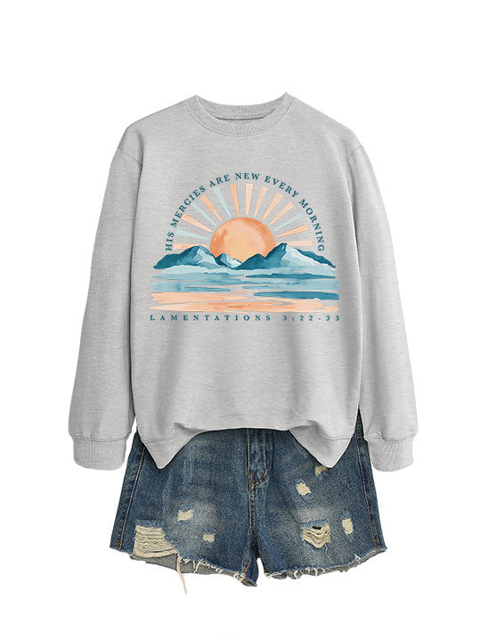 Damen Sweatshirt mit inspirierendem Sonnenaufgangsdesign und lässigem Schnitt Drune