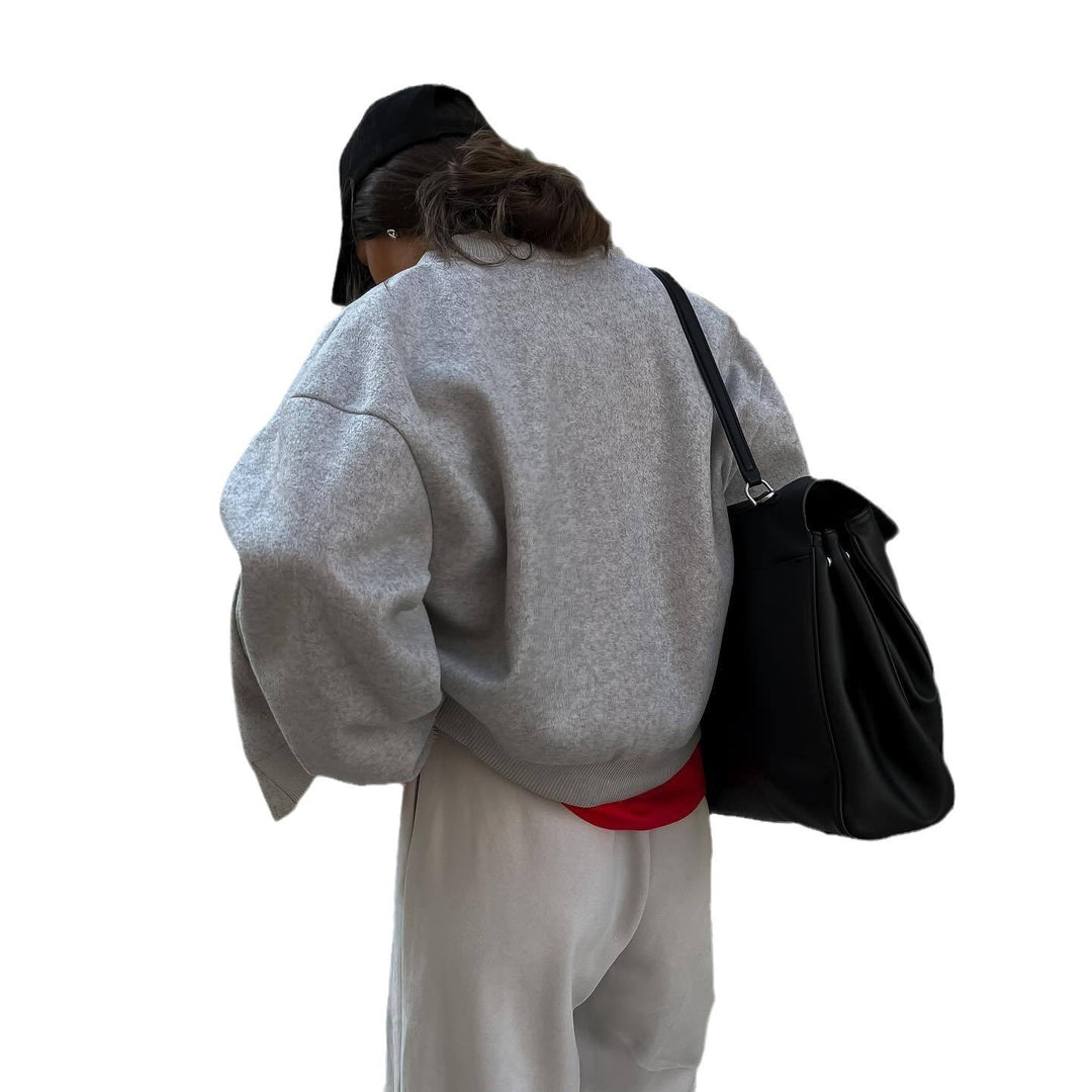 Damen lässige Collegejacke mit komfortabler Passform und funktionalen Details Drune