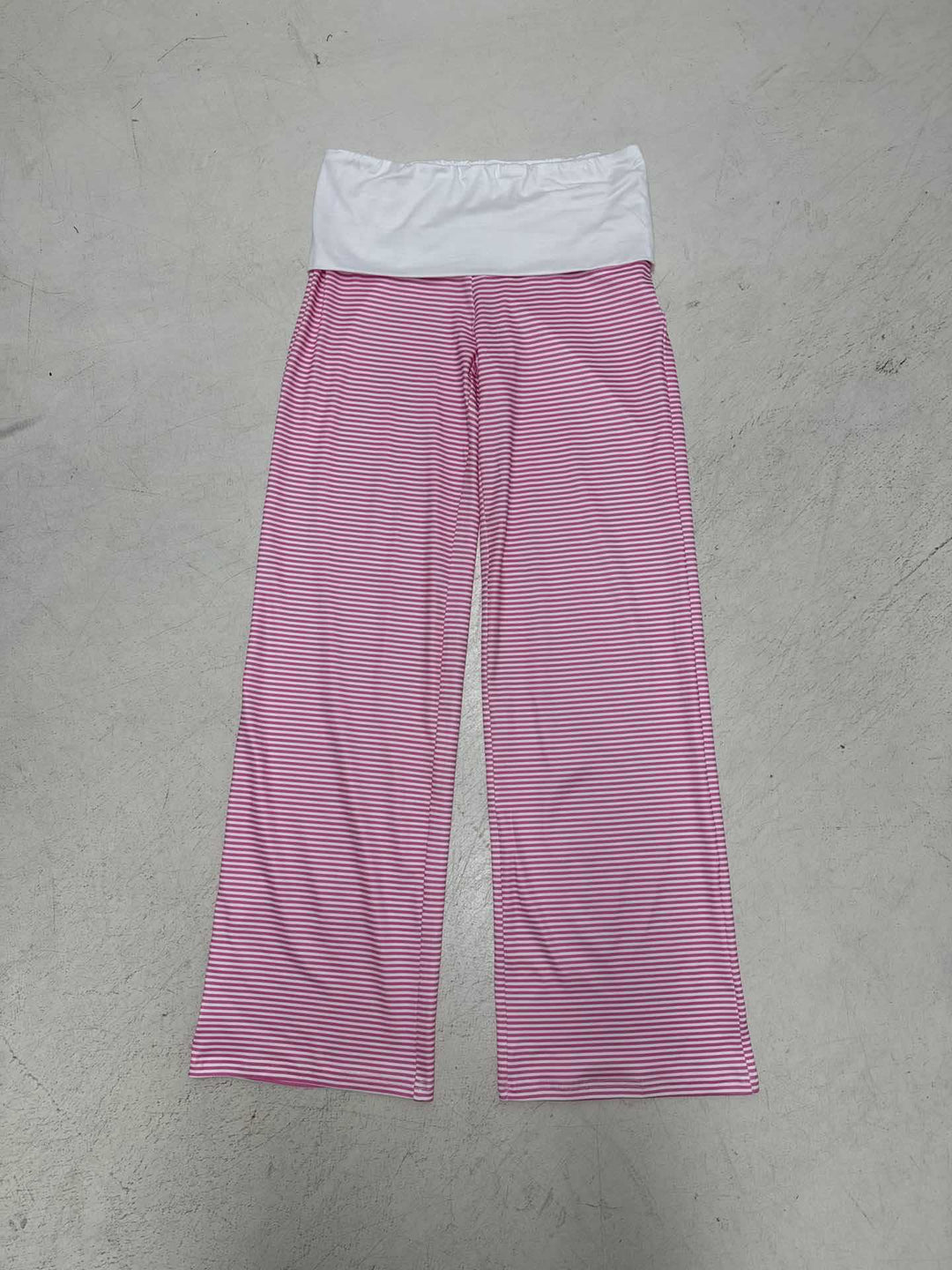 Damen nan Loungehose mit hohem Umschlagbund weitem Bein und feinem Streifenmuster Drune