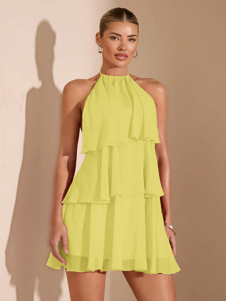 Damen Sommerliches Kleid mit raffinierten Rüschendetails Drune