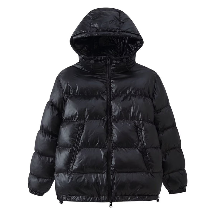 Damen Gesteppte Oversized Thermojacke mit Kapuze und wasserabweisender Oberfläche Drune