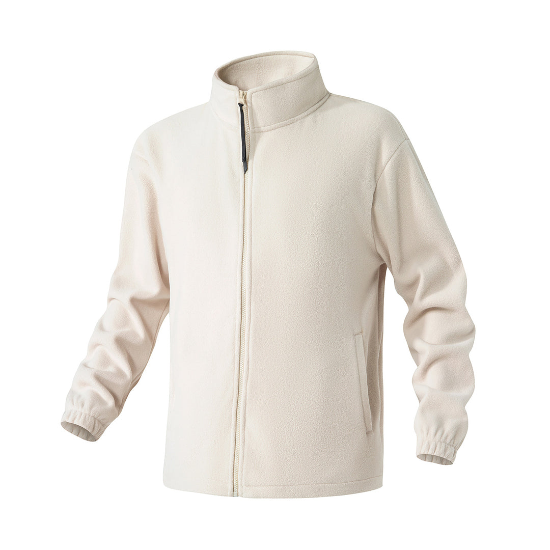 Herren Fleecejacke mit Stehkragen, durchgehendem Reißverschluss und elastischen Bündchen Drune