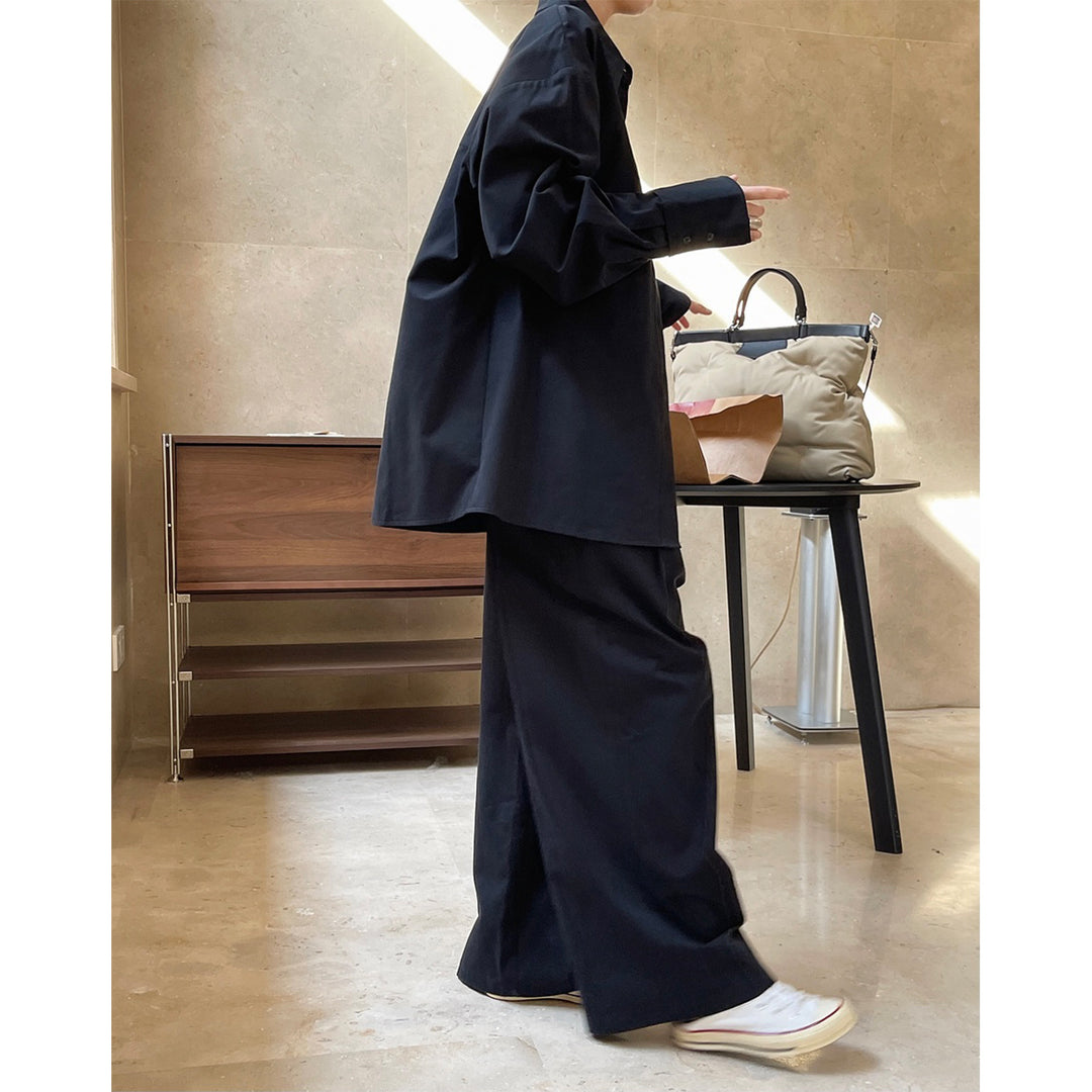 Damen Hochtaillierte weite Bundfalten‑Hose im Ballon‑Baggy‑Stil Drune