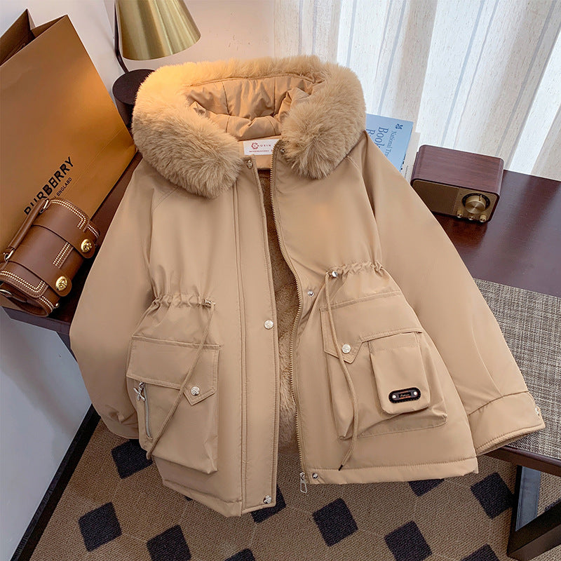 Damen Winterjacke mit abnehmbarem Kunstpelzkragen und praktischen Taschen Drune