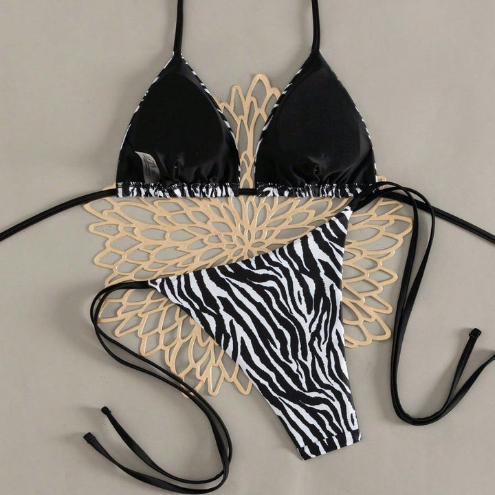 Damen Triangel-Bikini in auffälligem Tiermuster Drune
