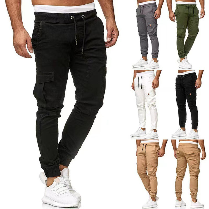 Herren nan taktische Cargo-Jogger mit Tunnelzug, elastischen Bündchen und Mehrfach-Taschen Drune