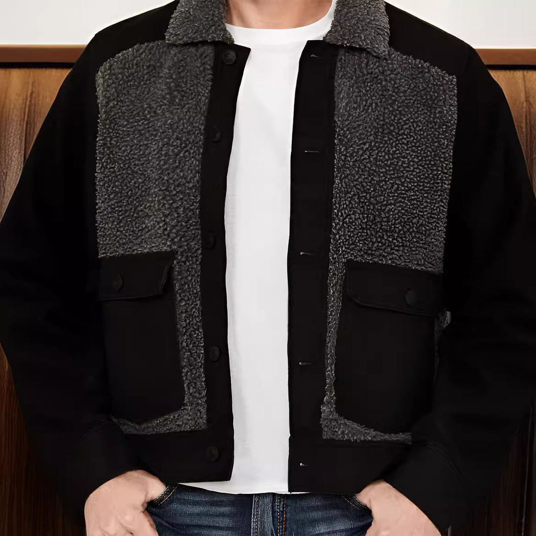 Herren warme Fleecejacke mit praktischen Taschen und weichem Kragen Drune