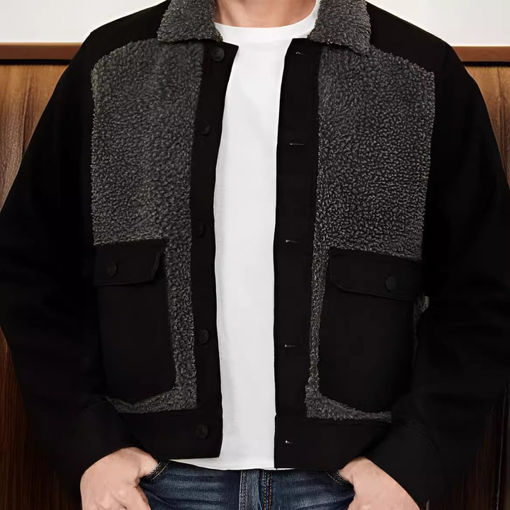 Herren warme Fleecejacke mit praktischen Taschen und weichem Kragen Drune