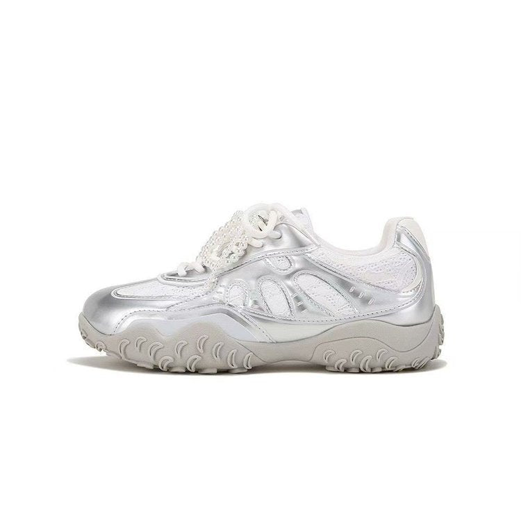 Damen Sportliche Sneaker mit atmungsaktivem Obermaterial und rutschfester Sohle Drune