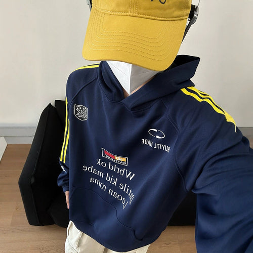 Unisex Urbaner Kapuzenpullover mit kreativen Grafiken Drune