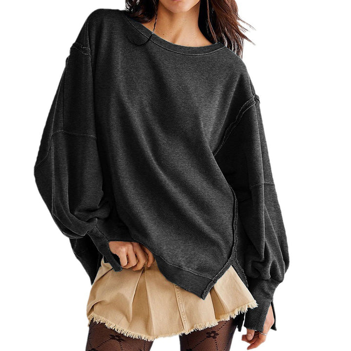 Damen Oversized Sweatshirt im entspannten Stil mit auffälligen Puffärmeln Drune