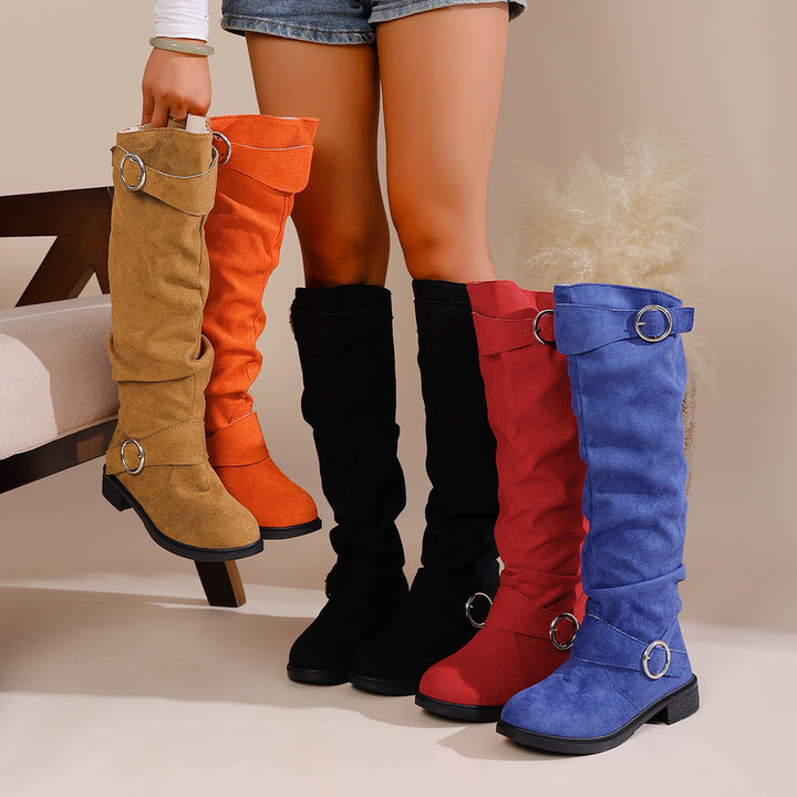 Damen Modische Overknee-Stiefel aus weichem, elastischem Material Drune