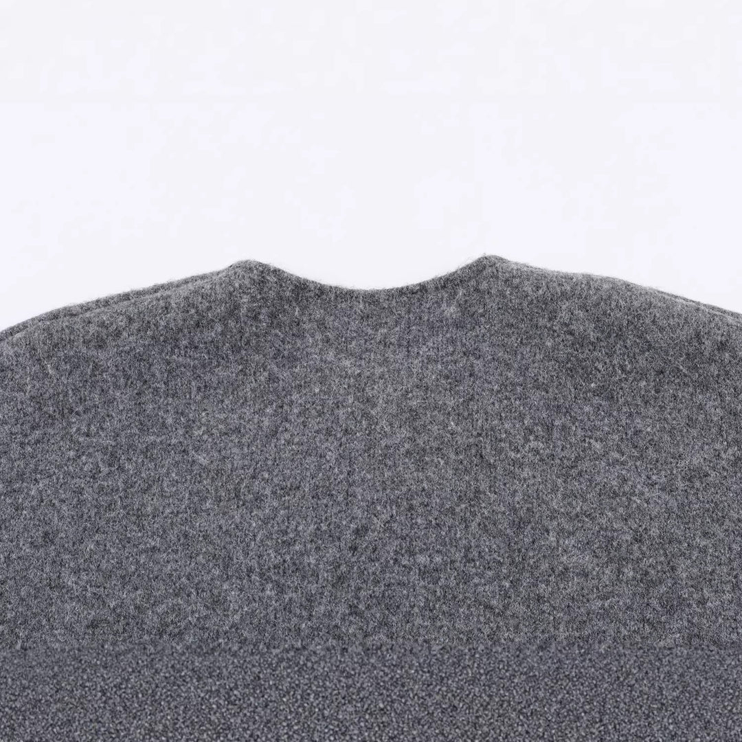 Damen Kurz geschnittene Boxy-Jacke aus Bouclé‑Wollmix mit offenem V‑Ausschnitt Drune