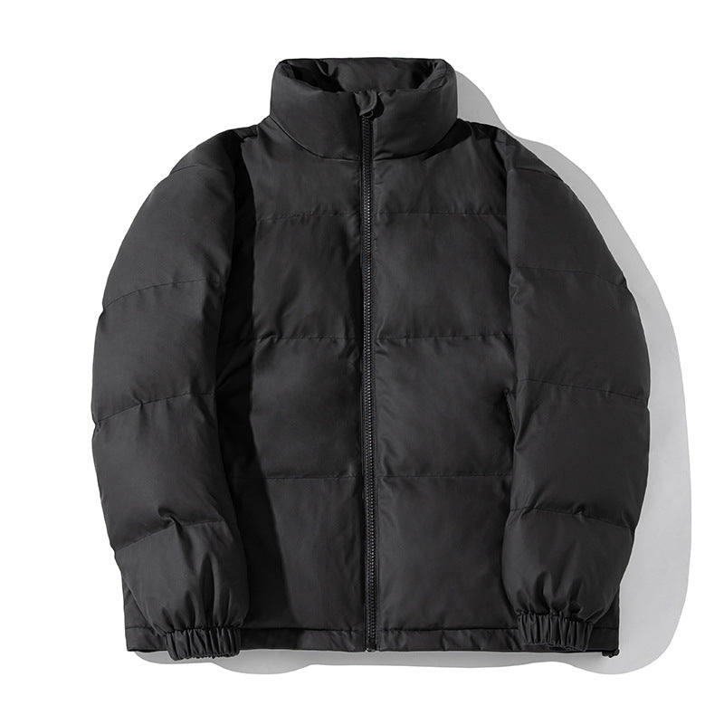 Unisex Boxy-Pufferjacke mit mattem Finish, hohem Stehkragen und verstellbarem Kordelzugsaum Drune