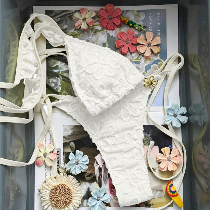 Damen Blumenverziertes Bikini-Set Drune