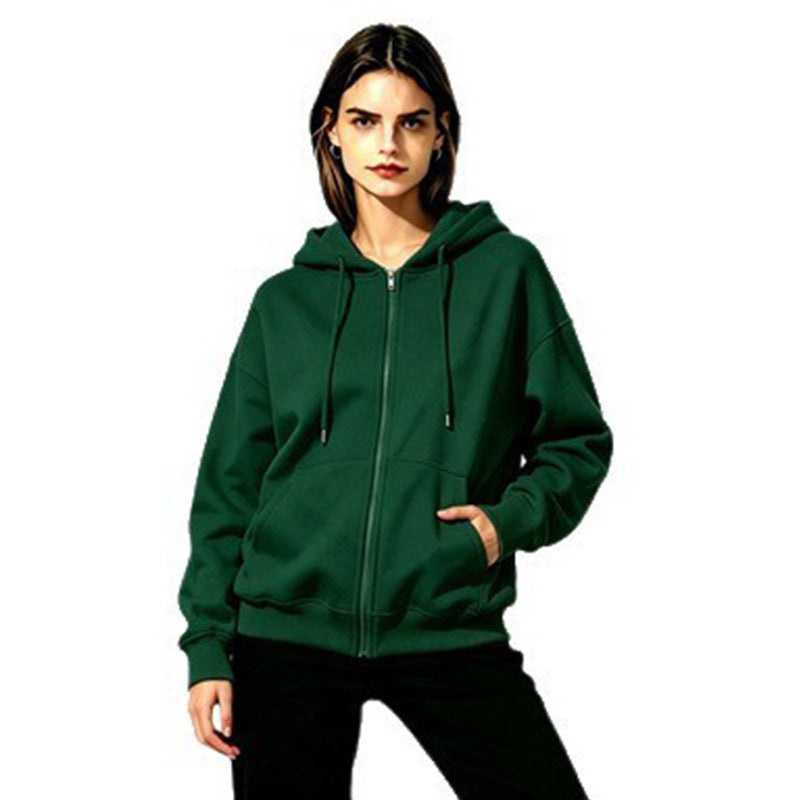 Damen Weicher Kapuzenpullover mit durchgehendem Reißverschluss Drune