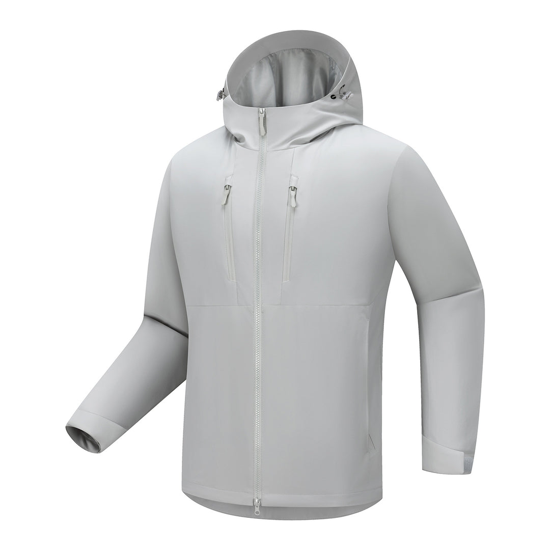 Herren Technische Softshell-Jacke mit ergonomischer Kapuze und vertikalen Brusttaschen Drune