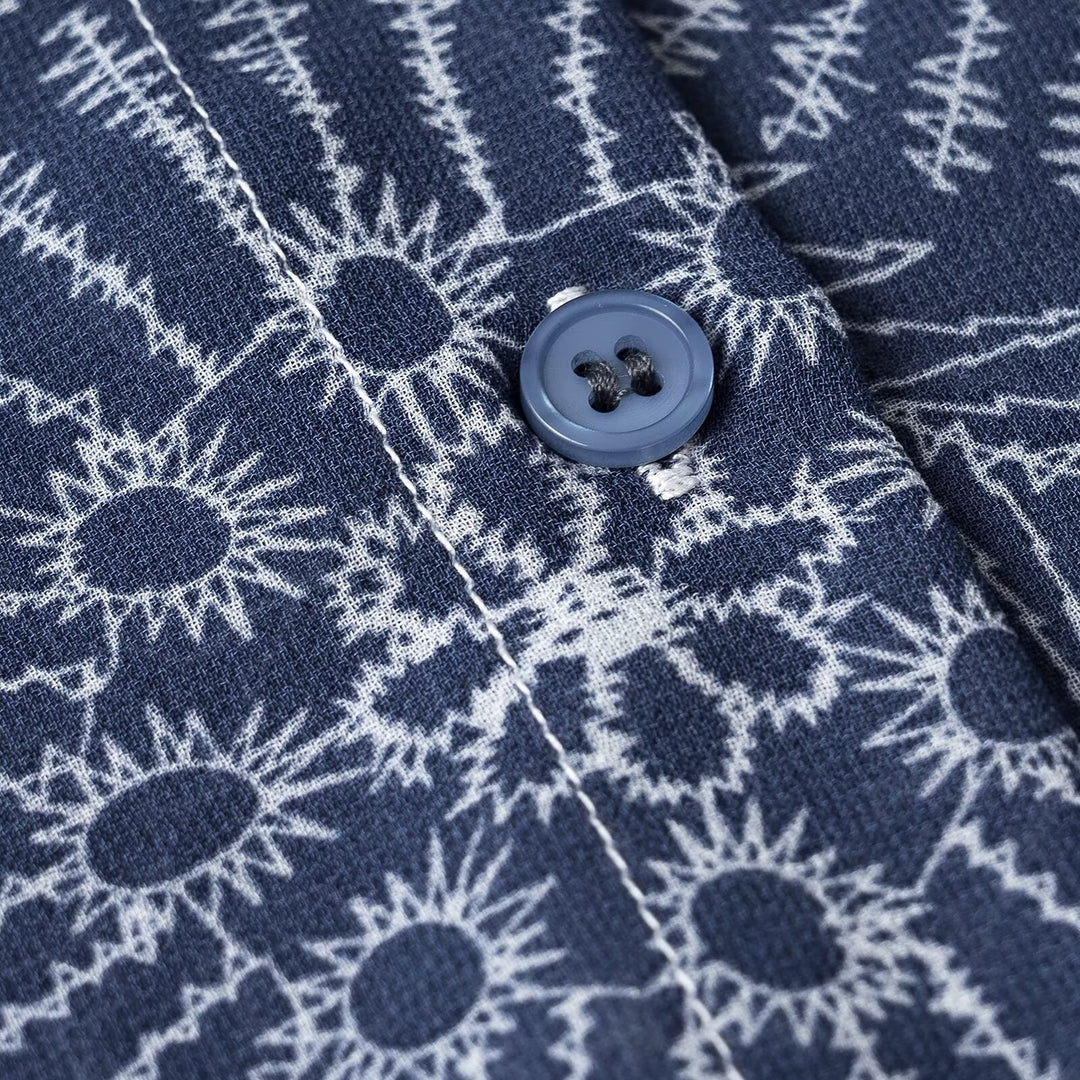 Damen Oversize-Buttonbluse mit Ballonärmeln und großem Hemdkragen Drune