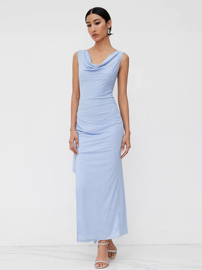 Damen figurbetontes Maxikleid mit elegantem Schnitt und aufregenden Details Drune