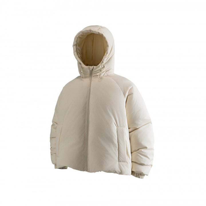 Damen Leichte Boxy-Steppkapuzenjacke mit Kordelzug, verdecktem Reißverschluss und elastischen Bündchen Drune