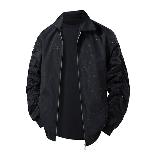 Herren Modische Übergangsjacke mit innovativem Stehkragen und nahtlosen Seitentaschen Drune