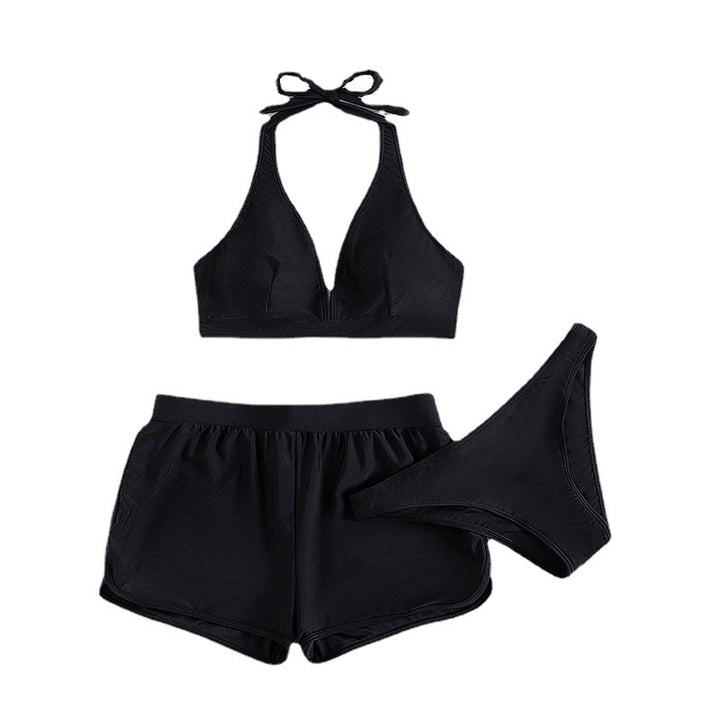 Damen Sportliches Bikini-Set mit leicht gepolstertem Oberteil und elastischen Shorts Drune
