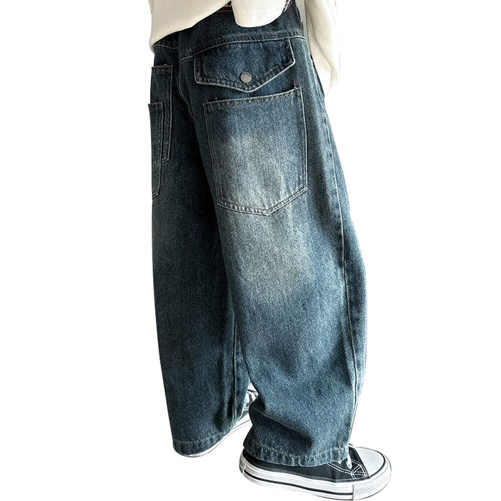 Unisex weite Denim-Hose mit einzigartigem Design Drune