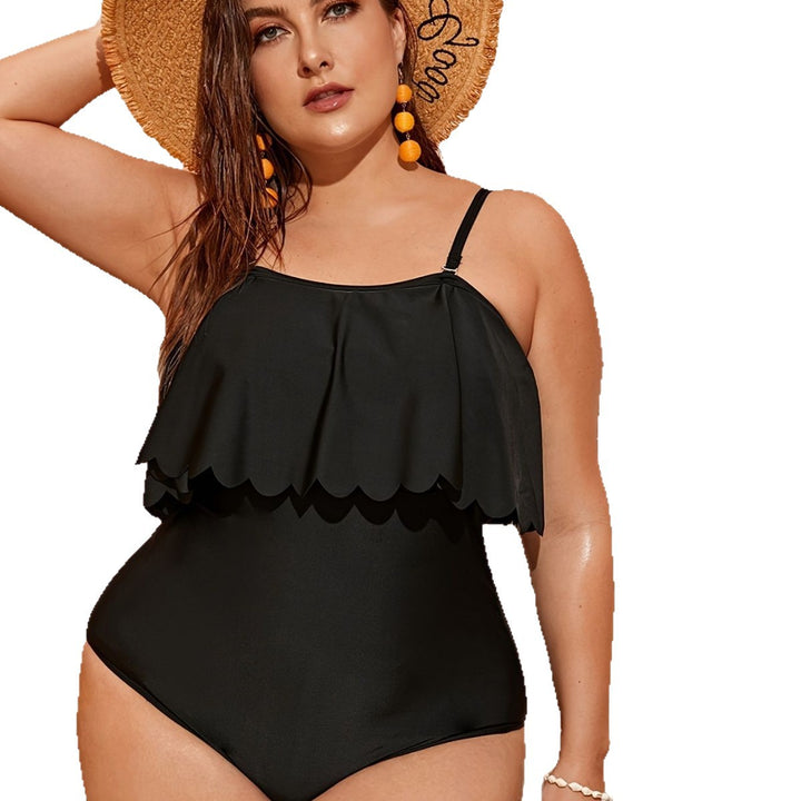 Damen Einteiler Badeanzug mit elegantem Volant-Design Drune
