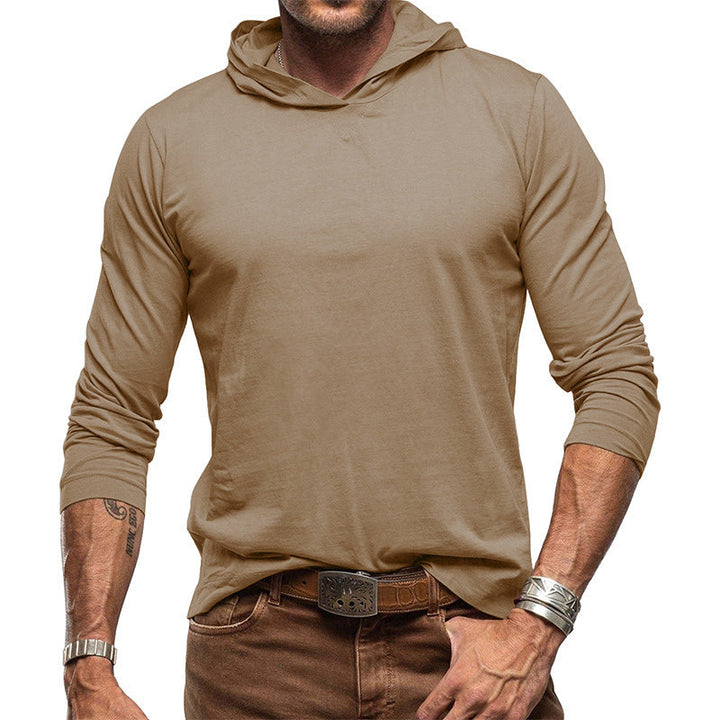 Drune | Kapuzenpullover Slim Fit Langarm Leichter Baumwollstrick Minimalistischer Stil