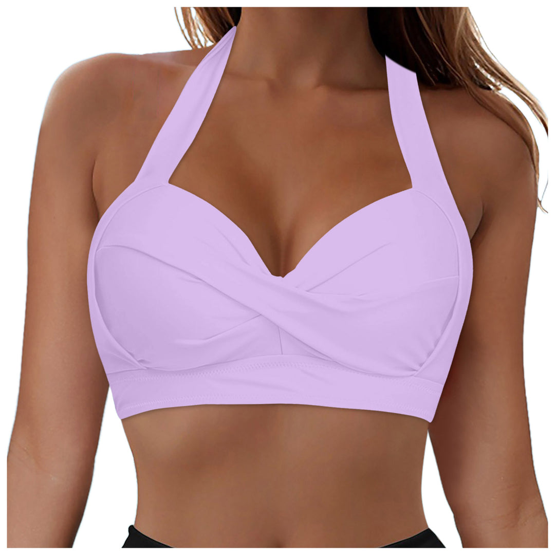 Damen Modisches Bikinioberteil mit Wickeldesign Drune