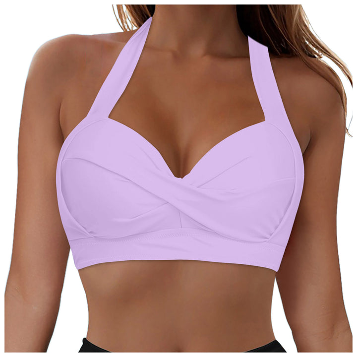 Damen Modisches Bikinioberteil mit Wickeldesign Drune
