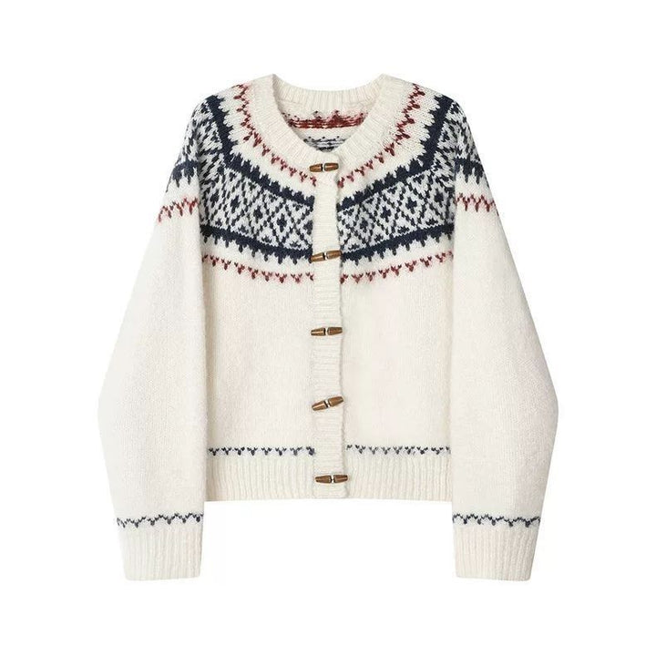 Damen Strickjacke mit edlem Norweger-Muster Drune