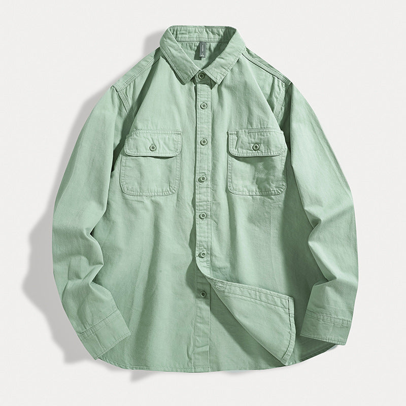 Herren Overshirt aus Baumwoll‑Twill mit Pattentaschen und Relaxed‑Fit Drune