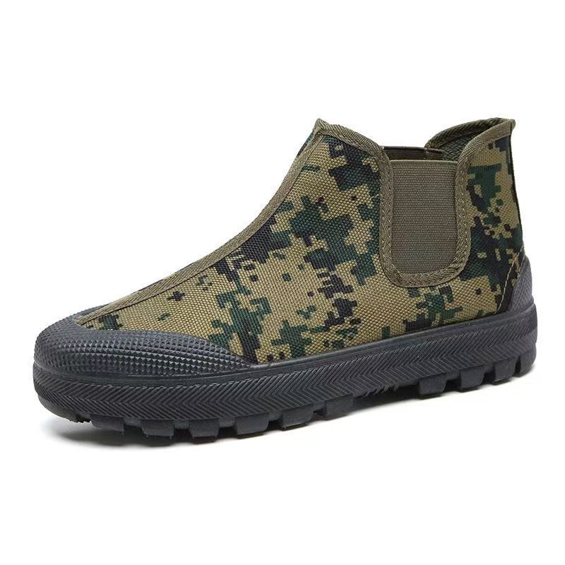 Damen robuste Gummistiefel mit rutschfester Sohle und camouflierte Oberfläche Drune