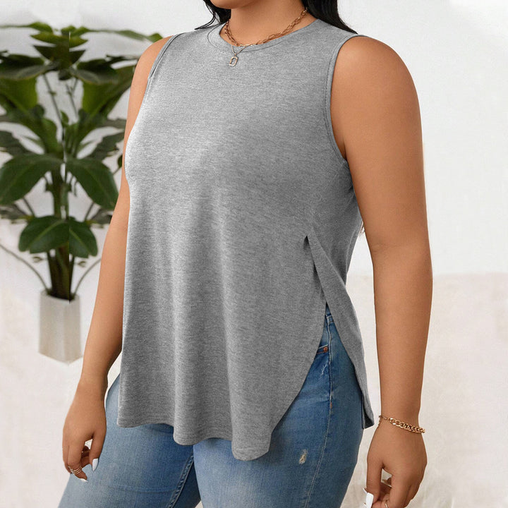 Damen lässiges Tanktop mit seitlichen Schlitzen und modischem Schnitt Drune