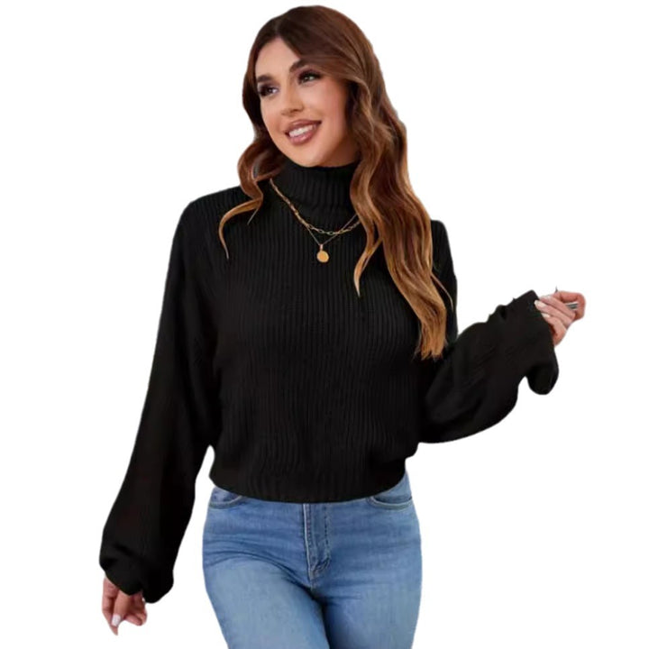 Damen Strickpullover mit hohem Kragen und lässigem Schnitt Drune