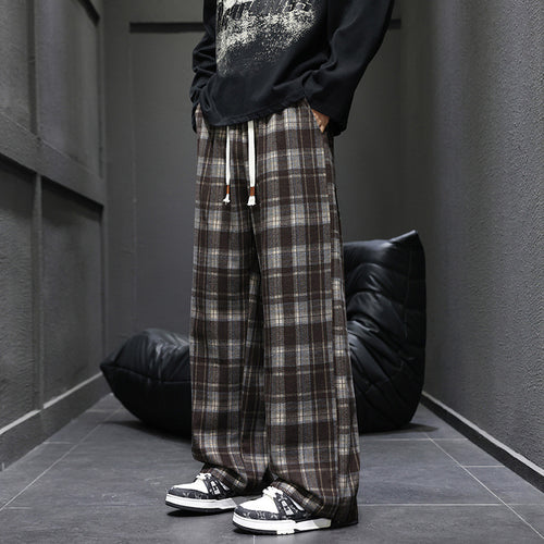 Herren Modische Weitgeschnittene Karohose