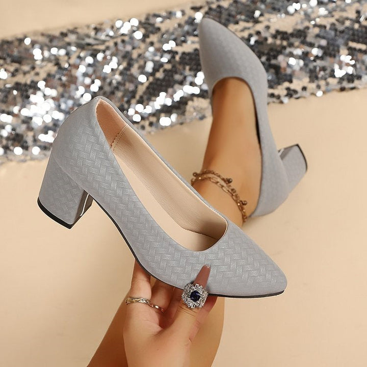 Damen Stilvolle Blockabsatz-Pumps Drune