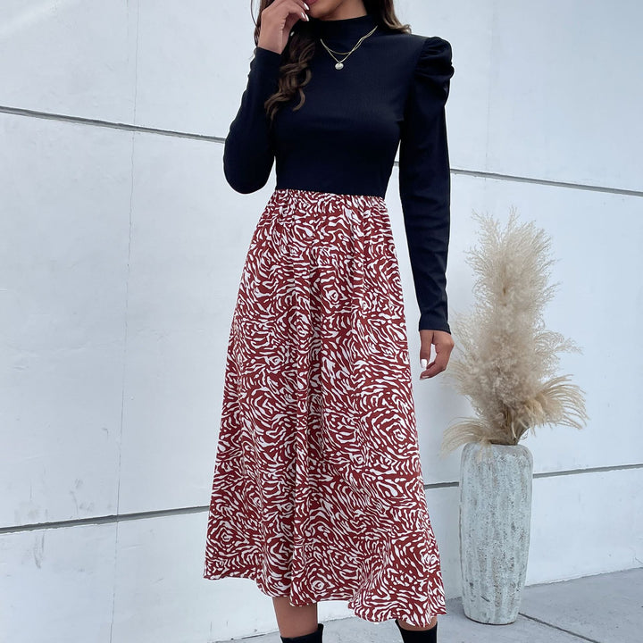 Damen Elegante und verspielte Maxi-Rock mit floralem Muster Drune