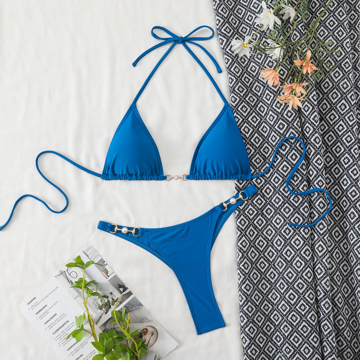 Damen Triangel-Bikini-Set mit modischen Details Drune